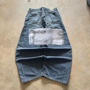 Baggy Levi's SilverTab Wide Leg Skater Y2k Vintage Denim Jeans 38x30